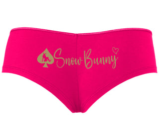 Snow Bunny - Queen of Spades - Fuchsia Boyshort