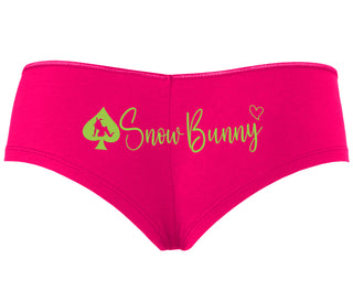 Snow Bunny - Queen of Spades - Fuchsia Boyshort