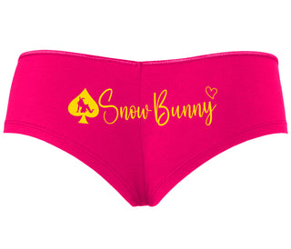 Snow Bunny - Queen of Spades - Fuchsia Boyshort