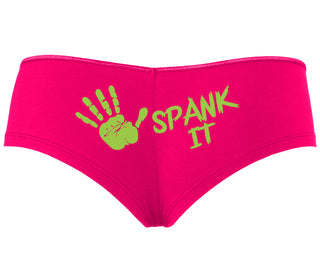 Spank It - Cute Hand Print - Fuchsia Boyshort