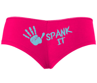 Spank It - Cute Hand Print - Fuchsia Boyshort
