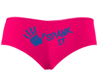Spank It - Cute Hand Print - Fuchsia Boyshort