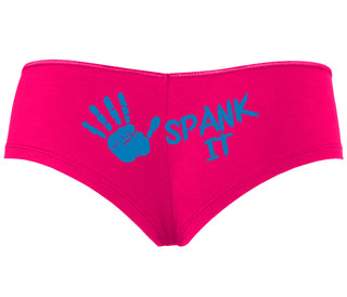 Spank It - Cute Hand Print - Fuchsia Boyshort