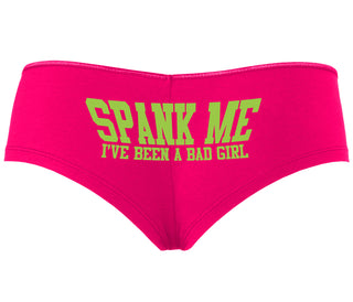 Spank Me I've Been A Bad Girl - Fuchsia Boyshort