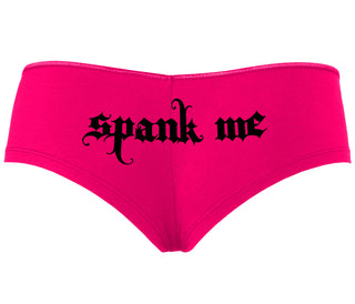 Spank Me - Goth Font - Fuchsia Boyshort