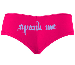 Spank Me - Goth Font - Fuchsia Boyshort