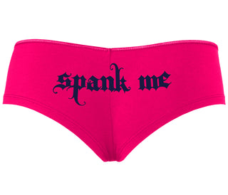 Spank Me - Goth Font - Fuchsia Boyshort