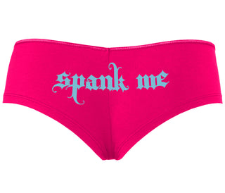 Spank Me - Goth Font - Fuchsia Boyshort