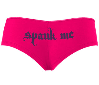 Spank Me - Goth Font - Fuchsia Boyshort