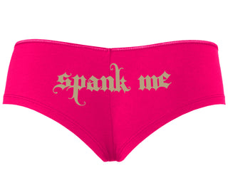 Spank Me - Goth Font - Fuchsia Boyshort
