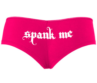Spank Me - Goth Font - Fuchsia Boyshort