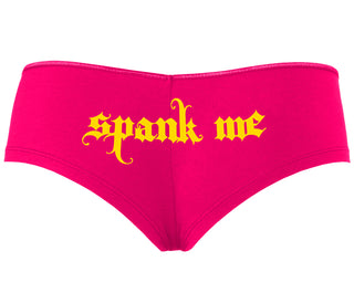 Spank Me - Goth Font - Fuchsia Boyshort