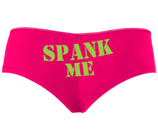 Spank Me. Stencil Design - Fuchsia Boyshort