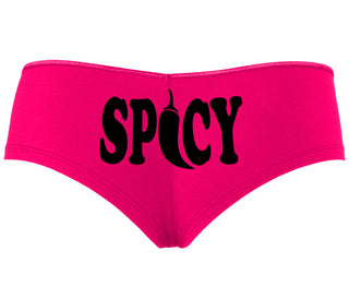 Spicy - Cute Pepper Logo - Fuchsia Boyshort