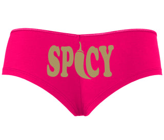 Spicy - Cute Pepper Logo - Fuchsia Boyshort