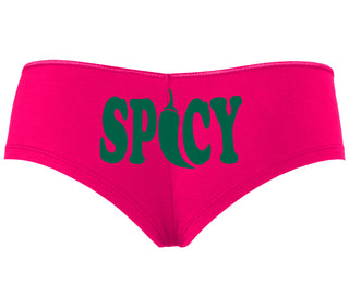 Spicy - Cute Pepper Logo - Fuchsia Boyshort