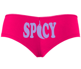 Spicy - Cute Pepper Logo - Fuchsia Boyshort