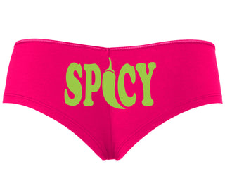 Spicy - Cute Pepper Logo - Fuchsia Boyshort