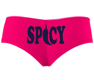 Spicy - Cute Pepper Logo - Fuchsia Boyshort