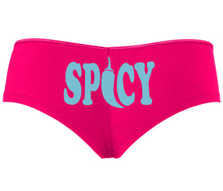Spicy - Cute Pepper Logo - Fuchsia Boyshort