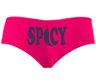 Spicy - Cute Pepper Logo - Fuchsia Boyshort