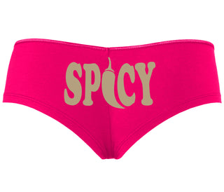 Spicy - Cute Pepper Logo - Fuchsia Boyshort