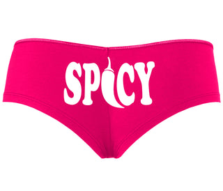 Spicy - Cute Pepper Logo - Fuchsia Boyshort