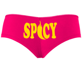 Spicy - Cute Pepper Logo - Fuchsia Boyshort