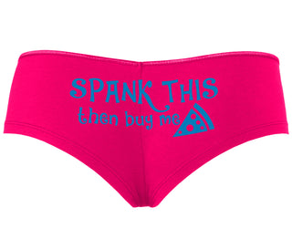 Spank This Ass And Buy Me Pizza - Fuchsia Boyshort