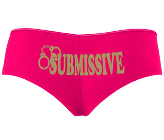 Submissive - Cuff Logo - Fuchsia Boyshort