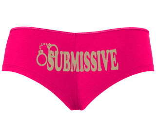 Submissive - Cuff Logo - Fuchsia Boyshort