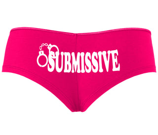 Submissive - Cuff Logo - Fuchsia Boyshort