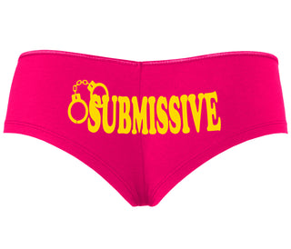 Submissive - Cuff Logo - Fuchsia Boyshort