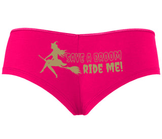 Save A Broom - Ride Me - Witch - Fuchsia Boyshort