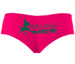 Save A Broom - Ride Me - Witch - Fuchsia Boyshort