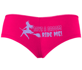 Save A Broom - Ride Me - Witch - Fuchsia Boyshort
