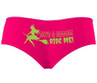 Save A Broom - Ride Me - Witch - Fuchsia Boyshort