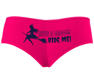 Save A Broom - Ride Me - Witch - Fuchsia Boyshort