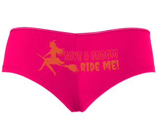 Save A Broom - Ride Me - Witch - Fuchsia Boyshort