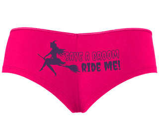 Save A Broom - Ride Me - Witch - Fuchsia Boyshort