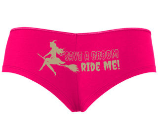 Save A Broom - Ride Me - Witch - Fuchsia Boyshort