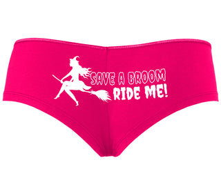 Save A Broom - Ride Me - Witch - Fuchsia Boyshort