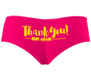 Thank You Cum Again - Fuchsia Boyshort