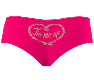 Tie Me Up - Cute Rope Design - Fuchsia Boyshort