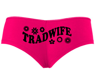 TradWife - Flower Design - Fuchsia Boyshort