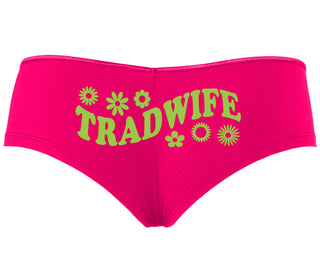 TradWife - Flower Design - Fuchsia Boyshort