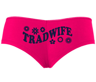 TradWife - Flower Design - Fuchsia Boyshort