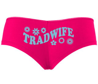 TradWife - Flower Design - Fuchsia Boyshort