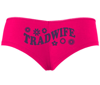 TradWife - Flower Design - Fuchsia Boyshort