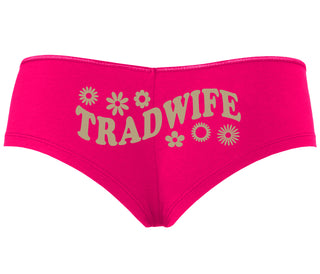 TradWife - Flower Design - Fuchsia Boyshort